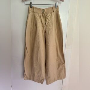 Boheme Tan Wide-Leg Trousers